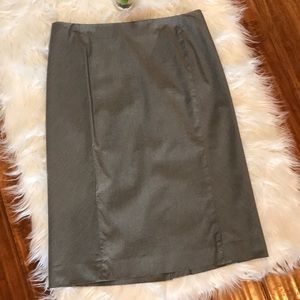 Calvin Klein Gray Pinstripe Pencil Skirt Size 2